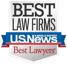 Best Law Firms badge, shown as a sample recognition placement
